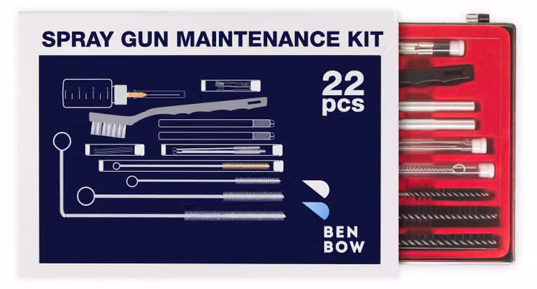 Set di pulizia Benbow Pro 601 22 pezzi per pistole a spruzzo Spazzole e aghi per la pulizia delle pistole a spruzzo