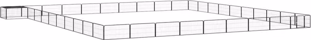 The Living Store Box per cani da 40 pezzi in acciaio verniciato a polvere nero 100x50cm