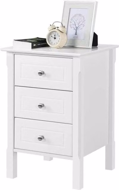 Nachtkastello per letto a box spring - bianco - tavolino da notte - 3 ante - altezza 60 cm