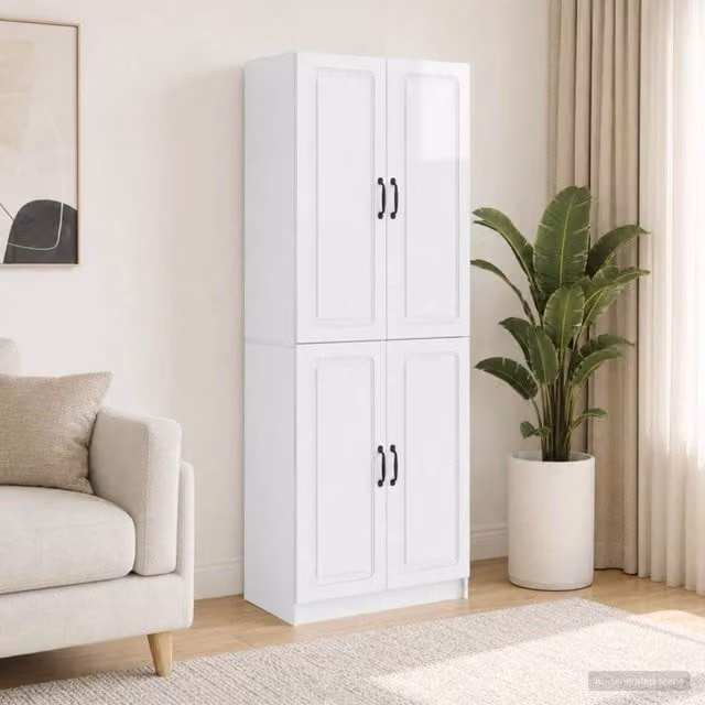 Set di armadi 2 pz Bianco Lucido Legno ingegnerizzato 3416947