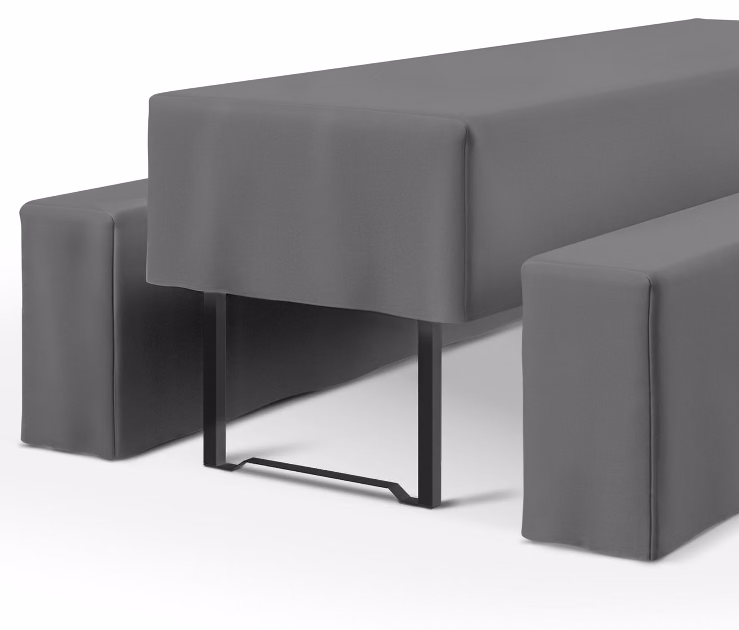 Beautissu Set di 3 copritavoli per set da birreria 220x70 cm antracite
