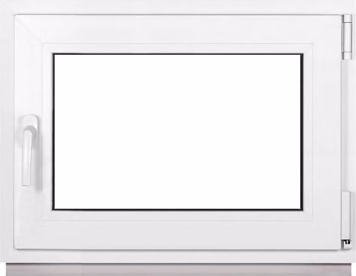 Finestra Framex per cantina Finestra in PVC bianca larghezza x altezza 70 x 45 cm (700 x 450 mm) doppia (32 mm) rotazione/inclinazione DIN destra - Premium - Tutte le misure