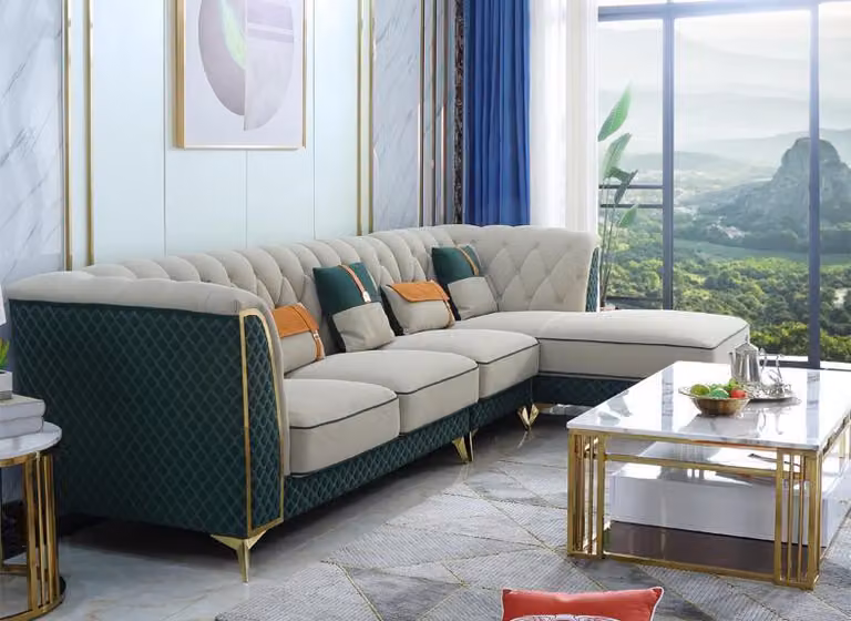 Design Ecksofa L-Form Ledersofa Couch Wohnlandschaft Garnitur Design Modern Sofas