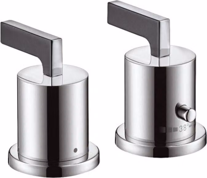 hansgrohe AXOR Citterio thermostat de bord de baignoire 2 trous avec poignées manettes, 39482000, 39482000