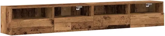 Mobile TV da parete 2 pz | Armadietto TV | Mobile Porta TV Legno vecchio 100 x 30 x 30 cm