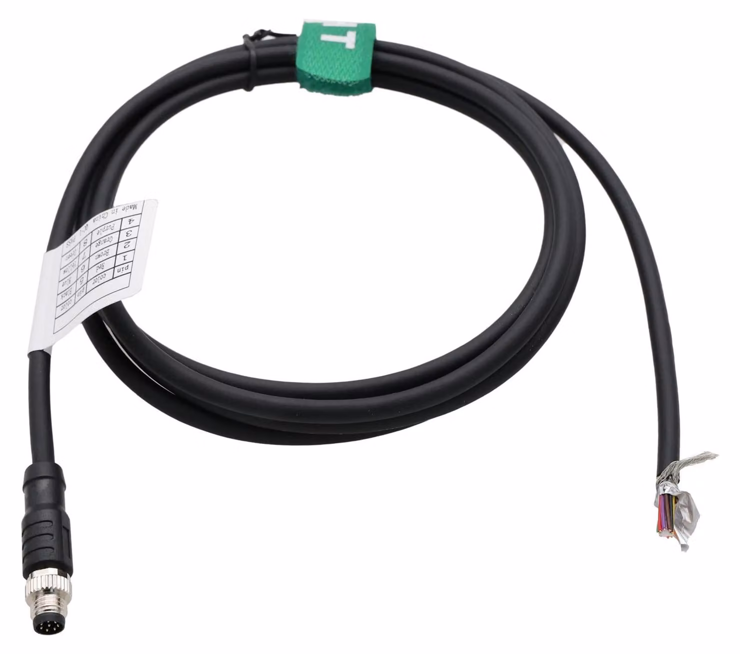 Cavo schermato a 8 pin, con codifica A, lunghezza 2 metri, per telecamere industriali