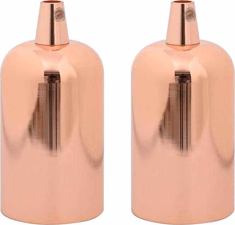 Portalampada 2 pz Oro Rosa E27