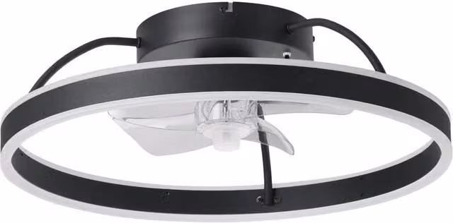 Plafoniera con ventilatore Eglo Marinella nera con LED RGB, telecomando e funzione dimmable – 1