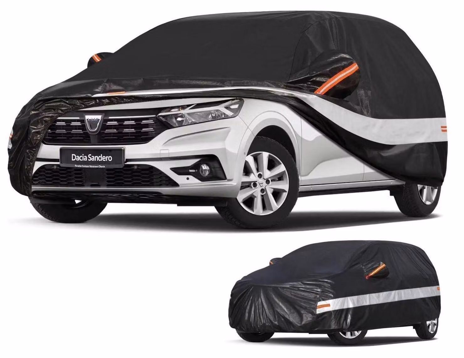 Copertura per auto, 10 strati, 100% impermeabile, per Dacia Sandero (2008-2025), colore nero