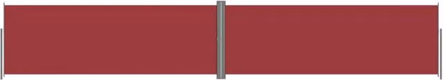 Tenda da sole laterale retrattile con schermo privacy per patio e giardino in poliestere rosso, L: 1000 cm, H: 180 cm