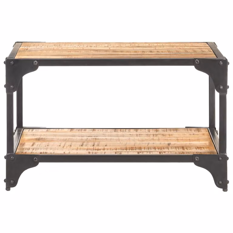 Tavolino da Salotto 60x60x35 cm in Legno Massello di Mango