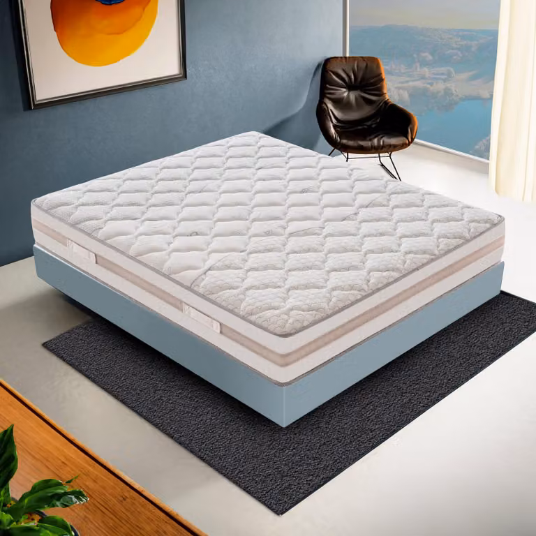 Materasso 150x200 cm, Alto 25 cm, 800 Molle Insacchettate, 9 zone differenziate, Rigidità H3, Memory Foam 5 cm, 100% Italy