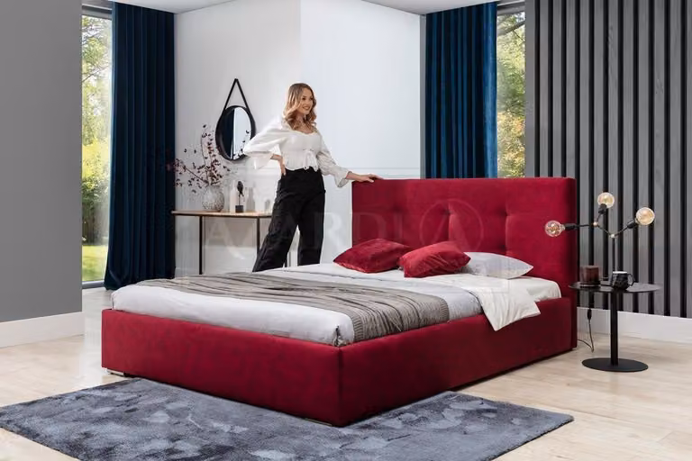 Polsterbett Betten Bett Polster Designer Hotel Doppel Luxus Design 180x200cm