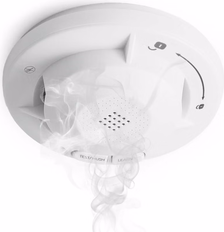 Rivelatore di fumo Wiltec collegato in rete con batteria di 10 anni e tecnologia wireless Rivelatore di incendio fotoelettrico con allarme da 85 dB per un'efficace protezione antincendio in appartamenti e case