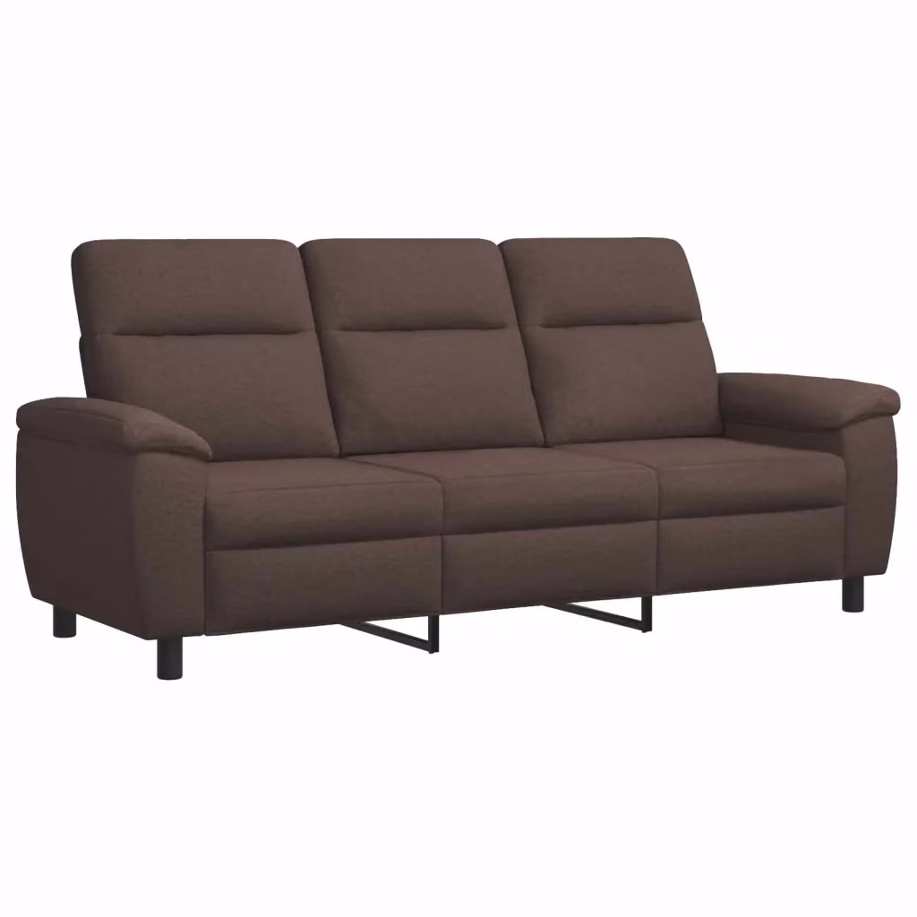 Divano moderno vidaXL in tessuto marrone con struttura in metallo L: 214 cm, P: 90 cm, H: 95 cm – 2