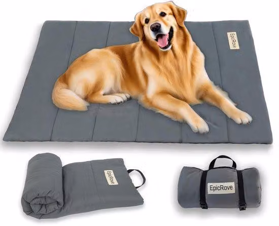 Coperta impermeabile per cani da viaggio – Tappetino antiscivolo per cani 110×68 cm, cuscino lavabile per cani da esterno, da viaggio e da bagagliaio per cani e gatti (grigio)