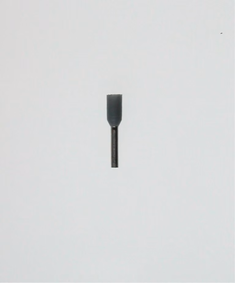 Guaine terminali isolate secondo la norma DIN 46228, parte 4, dimensione N, codifica a colori WE, sezione 0,14 mm², colore grigio - 1 pezzo