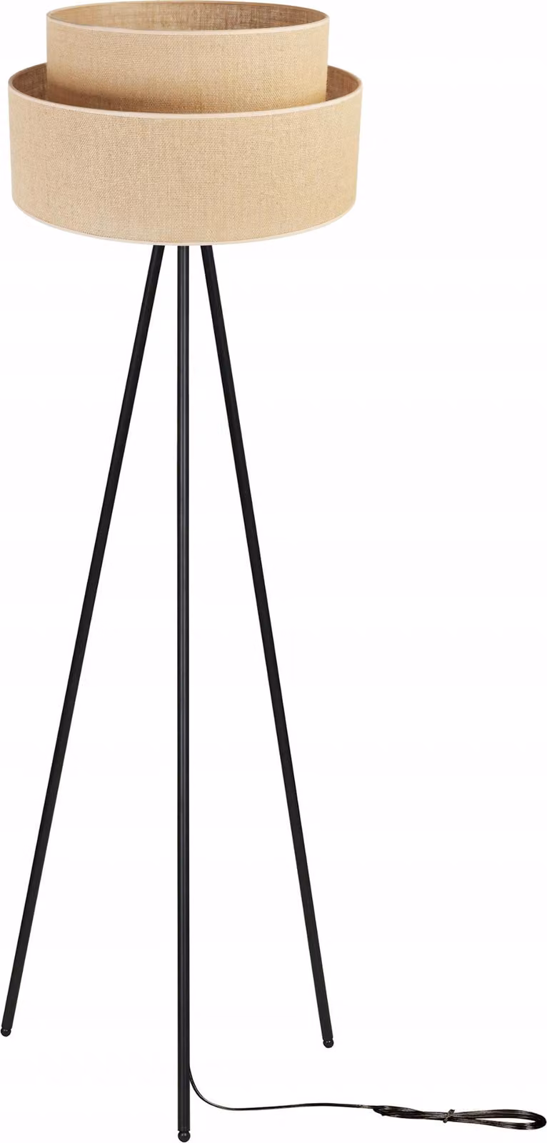 Lampada da terra con base a tre gambe, paralume in metallo, 45 cm