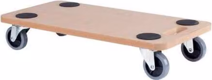 Tavola di trasporto per pavimenti duri 58x29 cm, portata 200 kg,