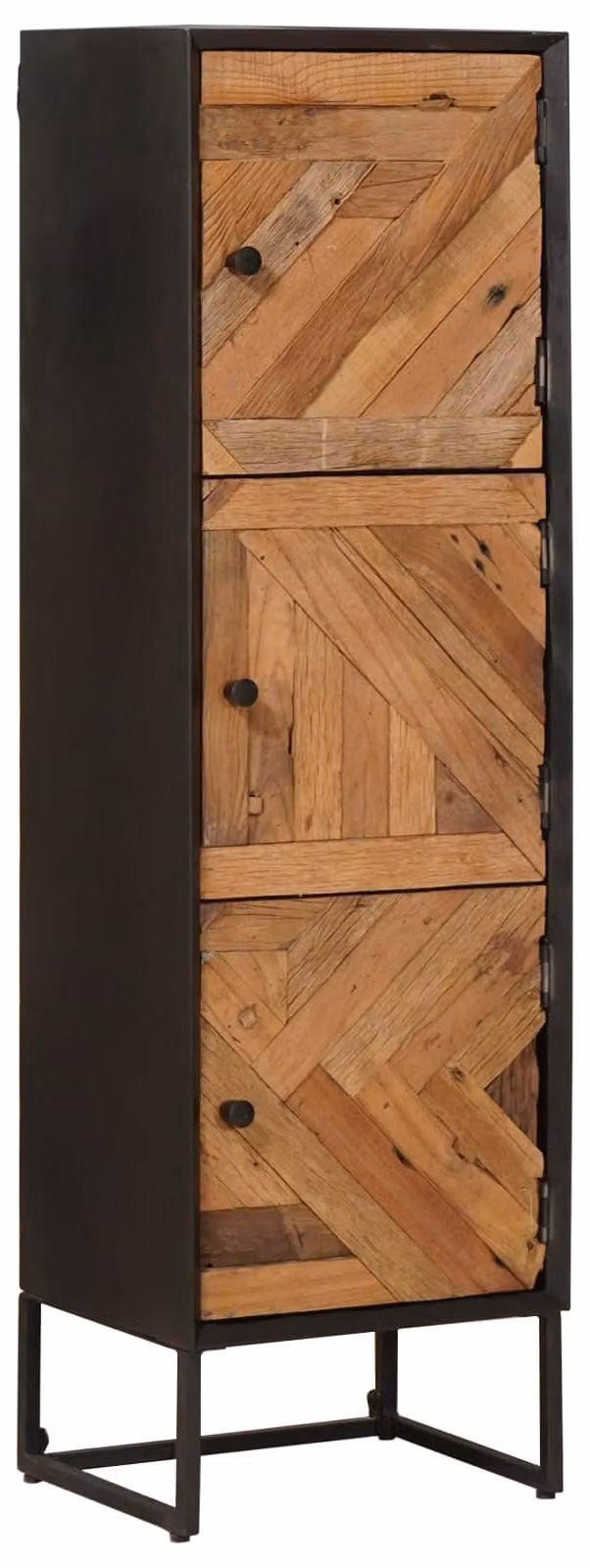 Mobile contenitore alto, dimensioni 35 x 30 x 120 cm, realizzato in legno massello e legno ingegnerizzato