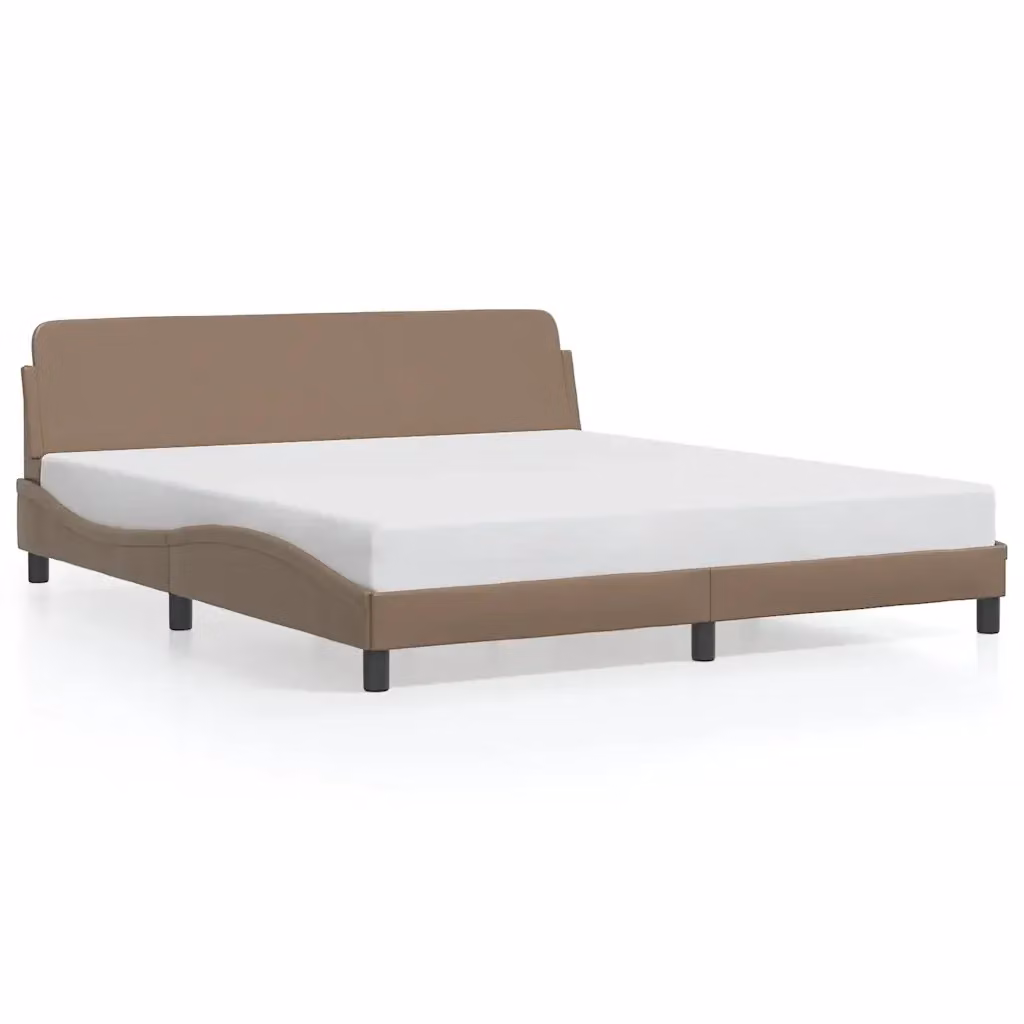 Letto con giroletto Dover vidaXL in similpelle beige L 180 x P 200 cm – 2