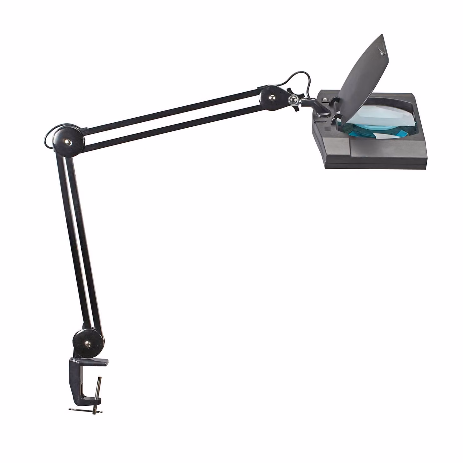 Maul Lampada con lente d'ingrandimento a LED MAULvitrum, nera, morsetto, metallo MAULvitrum, Nero, Studio / Ufficio, Metallo, Moderno, Lampada con morsetto