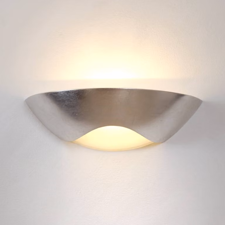 Holländer Applique da parete MATTEO, dimmerabile, Cromo / Argento, Soggiorno / Sala da pranzo, Ceramica, Moderno, Applique