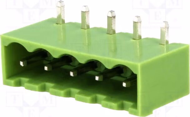 5 x profilo di fissaggio disattivabile, contatto R: 5,08 mm, corsa: 5. Connettore XY2500R-D(5.08)-5PIN T