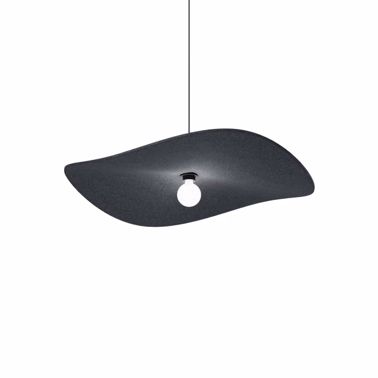 Wever & Ducré Lighting Lampada a sospensione Wave Soft 3.0, dimmerabile, Nero, Soggiorno / Sala da pranzo, Tessuto / Stoffa / Seta, Moderno, Lampada a sospensione