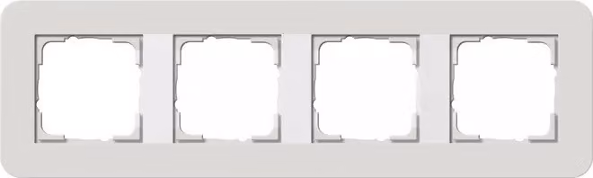Telaio di copertura GIRA 4f E3 0214411 Grigio chiaro/bianco puro