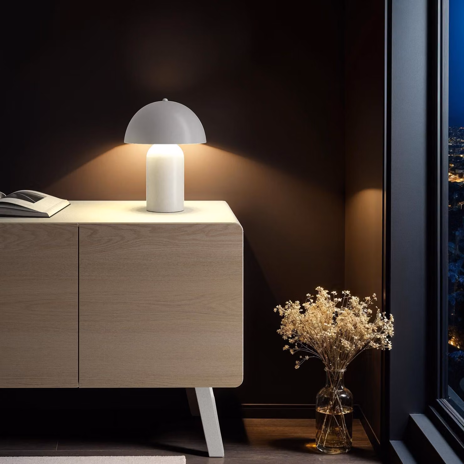 Lampada da tavolo retro Kade tectake dimmerabile ricaricabile bianco – 1