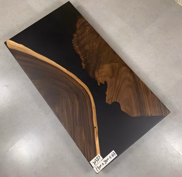 Esstisch River Table Echtes Holz Flusstisch Massiv Epoxidharz Tische 150x80