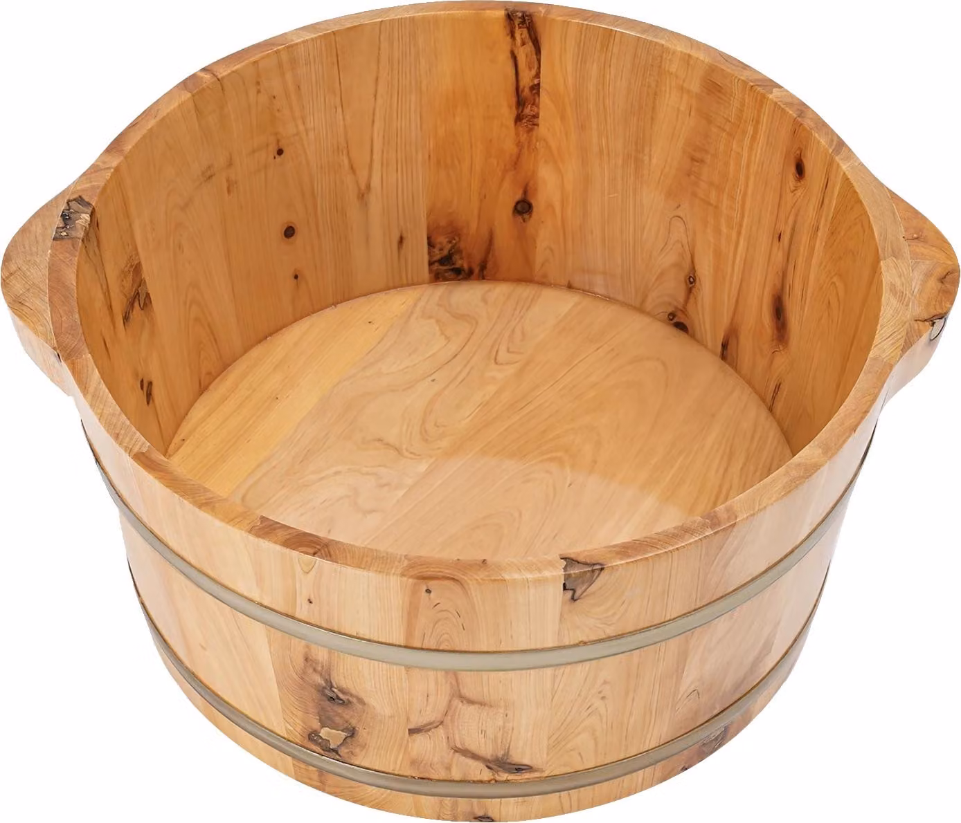 Vaschetta per i piedi, realizzata in legno di cipresso resistente, versatile, colore beige