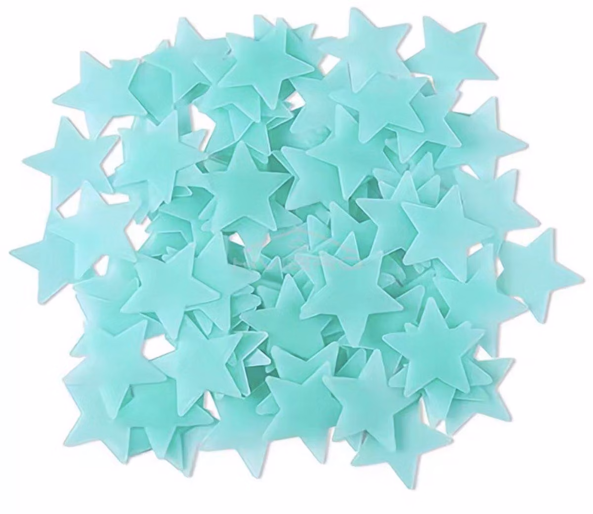 Stelle luminose nel buio - Stelle luminose - Blu - 200 pezzi - Decorazione da parete - Decorazione per soffitto - Cameretta per bambini - 3 cm - CHPN