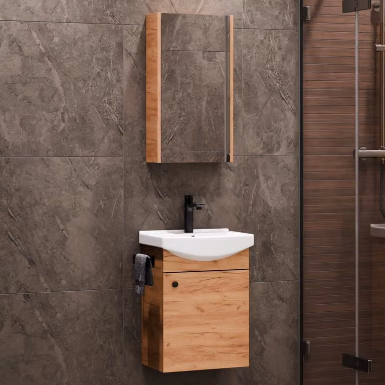 Mobili da bagno - Mobiletti per il bagno - Mobiletti sotto lavabo - Mobiletti a terra - Specchiere - Dimensioni: 45x60x33 cm