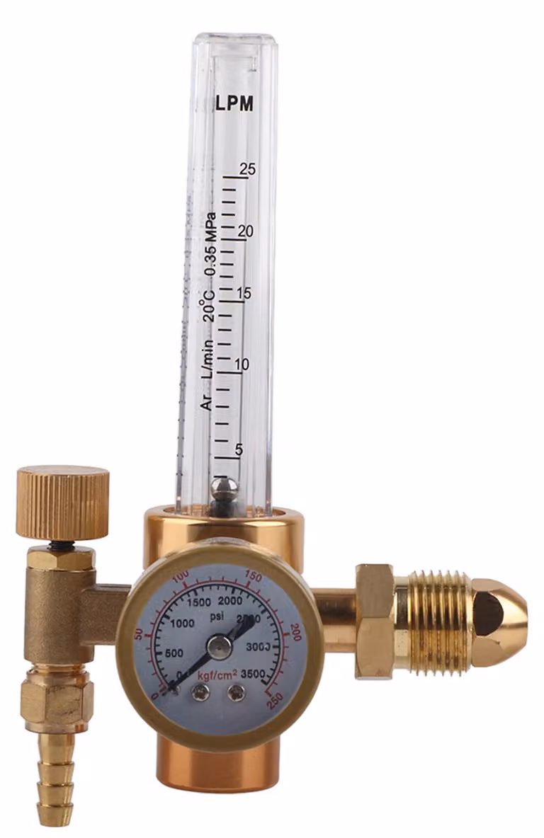 Riduttori di pressione per gas Argon/Ottone, misuratori di flusso di gas, filettatura esterna G5/8, connettore CGA580