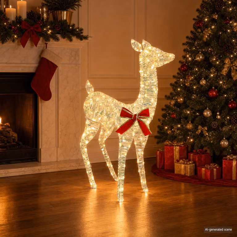 vidaXL Renna di Natale 3D LOVIISA 110 LED Bianco caldo
