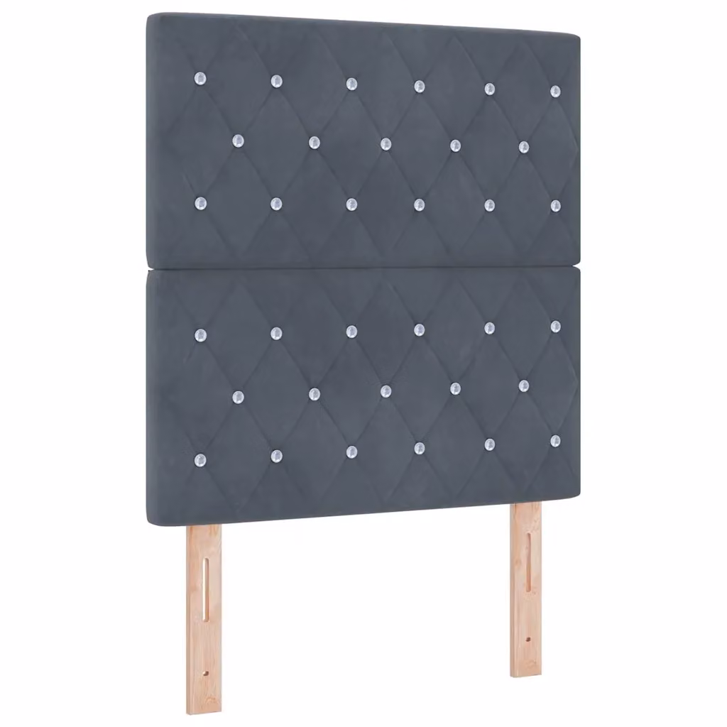 Letto a molla con illuminazione LED vidaXL in tessuto grigio, L 80 x P 200 cm – 2