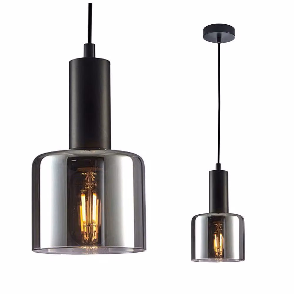 Italux Santia, lampada a sospensione moderna in nero PND-65342-1-BK+SG