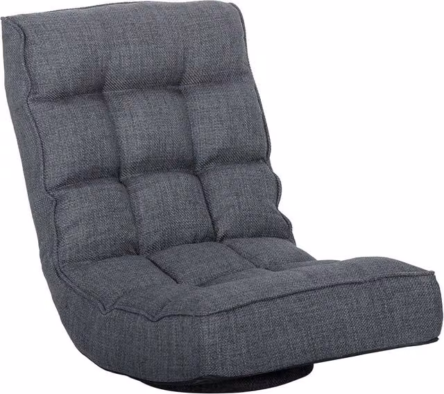 Sedia da Lettura Pieghevole Minimal con Schienale Regolabile Grigia L/P/H: 58 x 79 x 79 cm