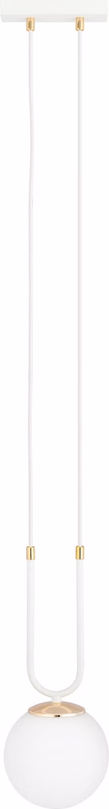 Lampada a sospensione Emibig 1xE14 40W GLAM 1 BIANCO/OPAL 1115/1
