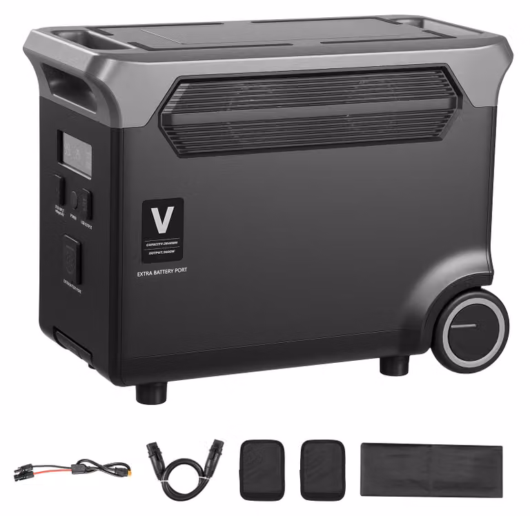 Batteria aggiuntiva SucceBuy per stazioni di ricarica portatili, batteria di espansione LiFePO4 da 3840 Wh con 3 porte di uscita, ideale per la casa, il campeggio, i viaggi, i camper e le emergenze
