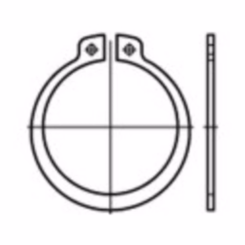 TOOLCRAFT 107667 Anelli di sicurezza Diametro interno: 27,9 mm DIN 471 Acciaio per molle 100 pz.