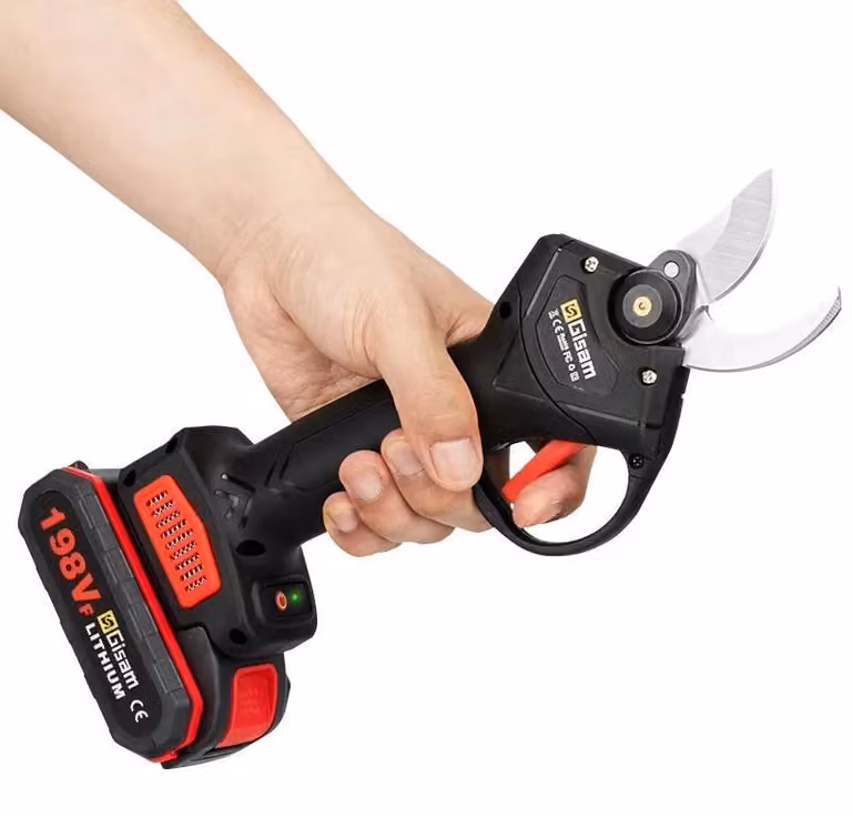 Tagliabranche elettrico - Tagliabranche a batteria - Capacità di taglio: 30 mm - Motore a spazzole - 2 batterie - Nero
