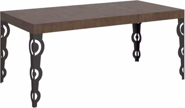 Tavolo allungabile Karayan Premium Bs Com Noce con telaio Antracite L/P: 90 x 90 cm, estensibile fino a 246 cm – 1