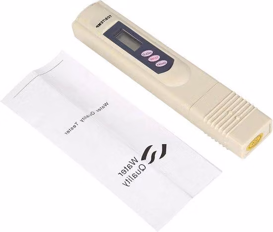 Misuratori digitali della qualità dell'acqua - Misuratore portatile per il monitoraggio della qualità dell'acqua - Filtro purificatore - Misuratore TDS 0-9990 ppm - Termometro (grigio)