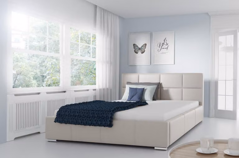 Doppel Bett Gepolsterte Betten Lederbett Design Luxus Möbel 200x200 Bettrahmen