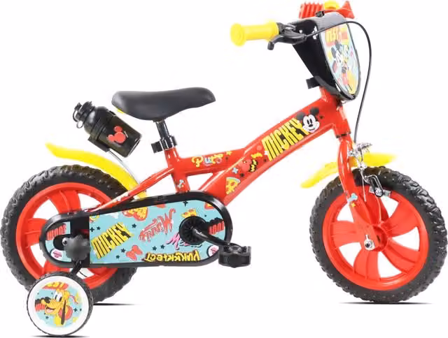MICKEY MOUSE 12, bicicletta per bambini, bici bambino, adatta a bambini tra i 3 e i 5 anni, per altezza tra 85 e 105 cm