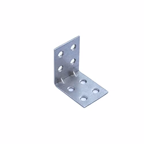 Piastrina di giunzione ad angolo Inox 40 x 40 x 30 spessore 2 mm.
