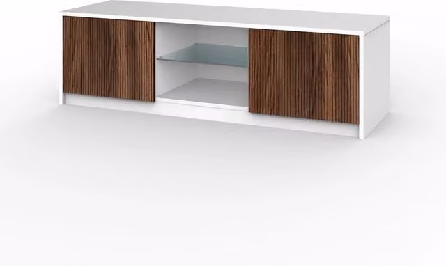 Porta TV BUDAPEST bianco/rovere rio
